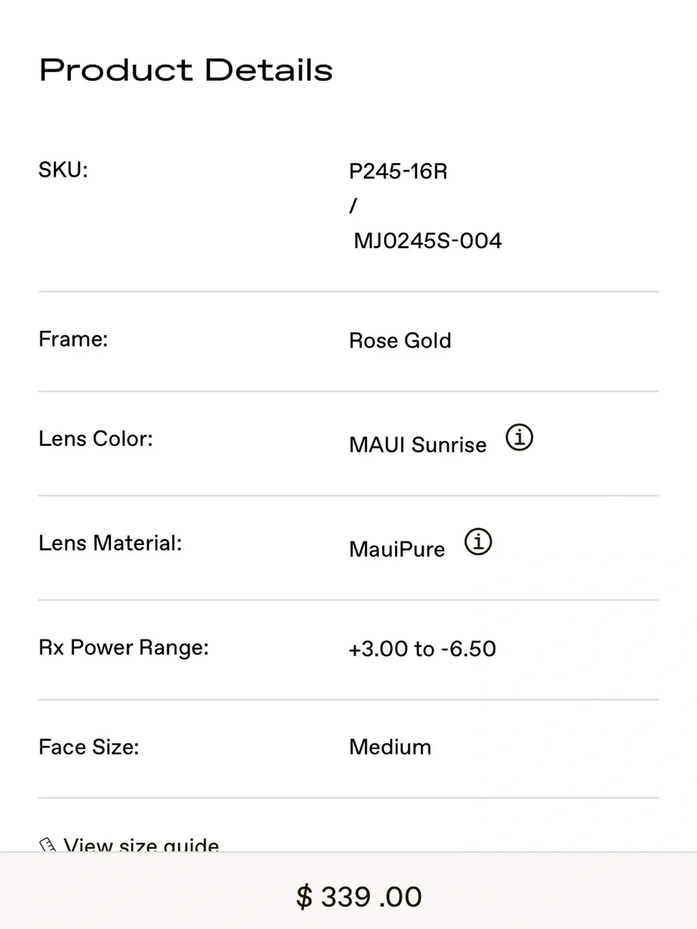 Maui Jim Iconic Aviator , Baby Beach